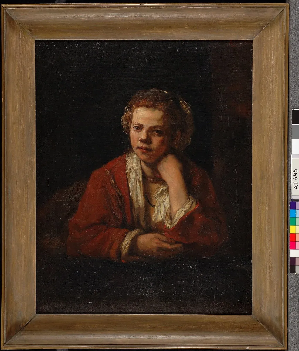 Nuori tyttö, kopio Rembrandtin mukaan, by Widolfa von Engeström-Ahrenberg, unspecified