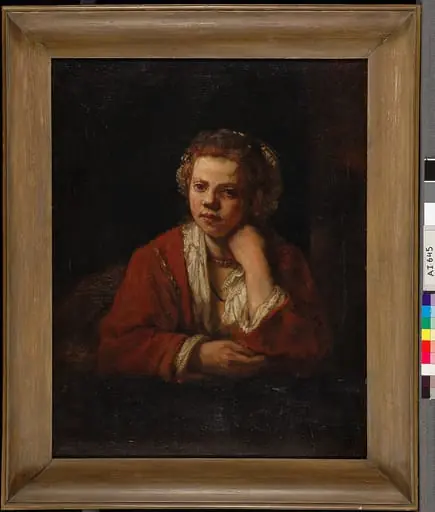 Nuori tyttö, kopio Rembrandtin mukaan, by Widolfa von Engeström-Ahrenberg