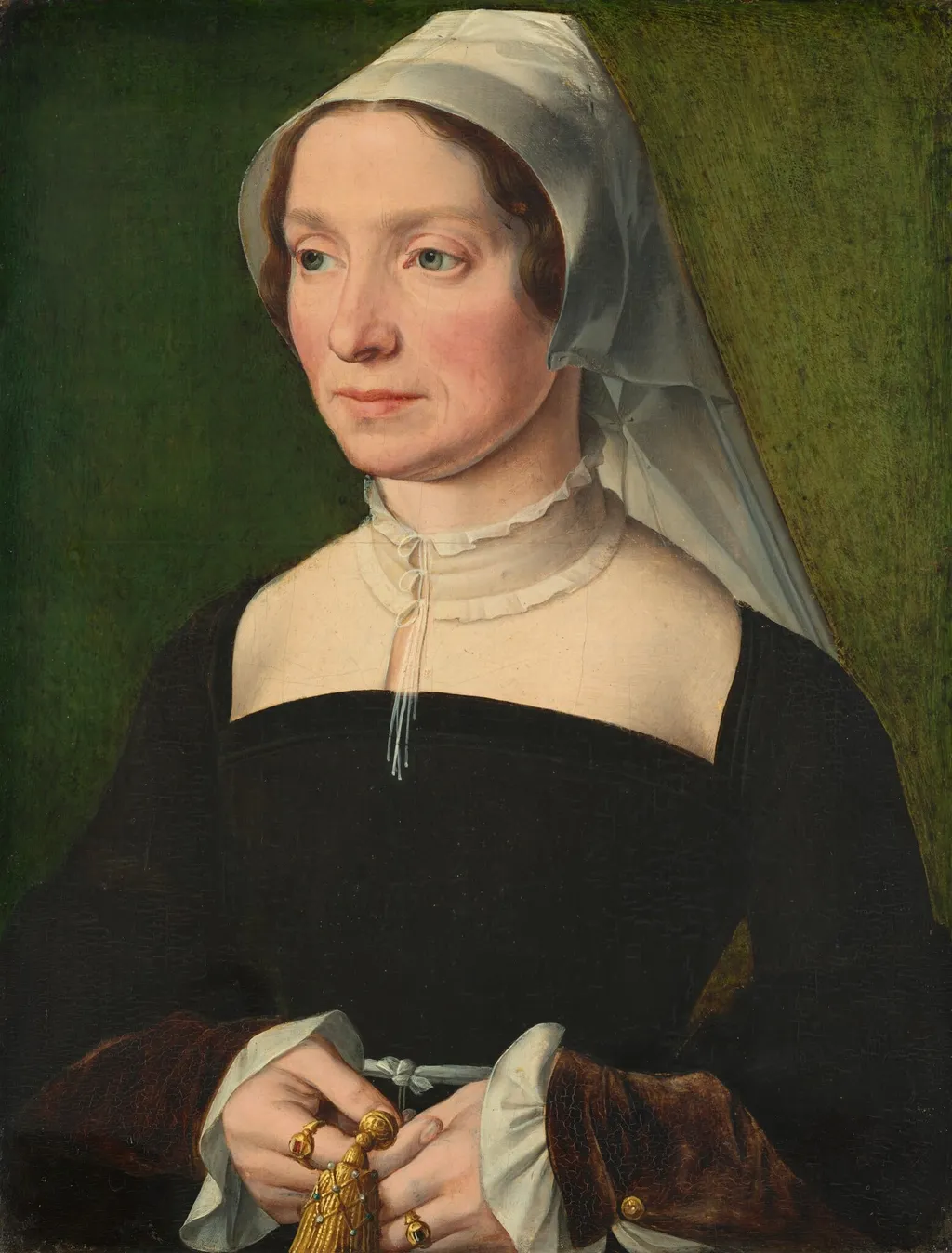 Wife of a Member of the de Hondecoeter Family, oil, 1543