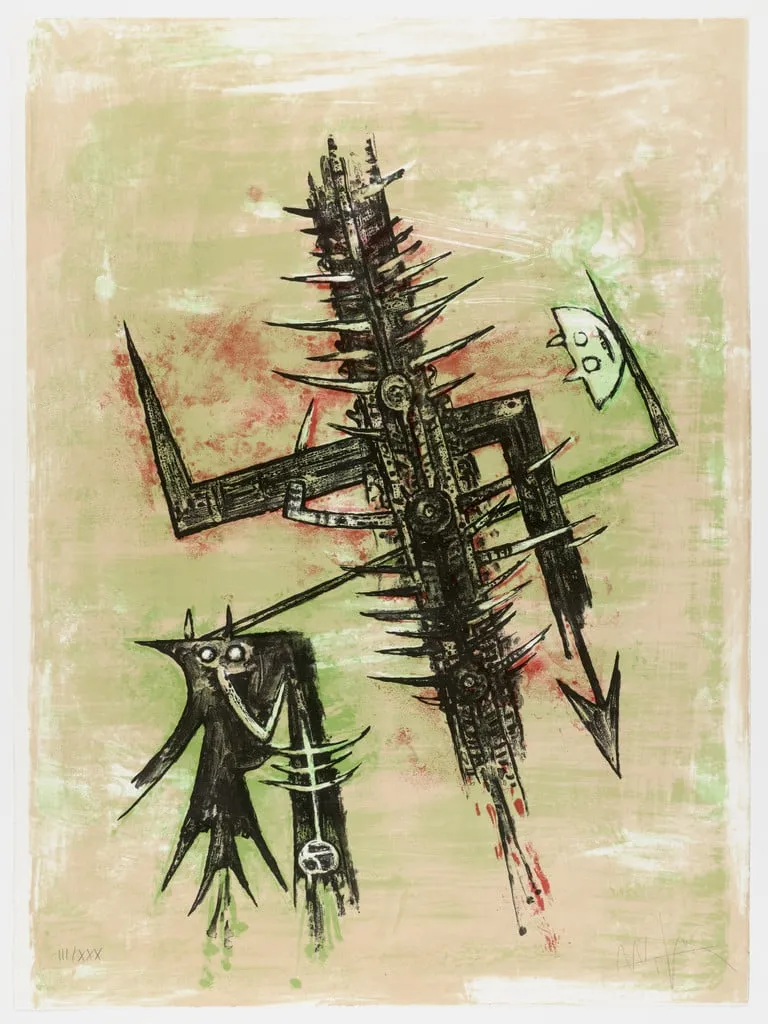 Untitled, by Wifredo Lam, ink, 1973