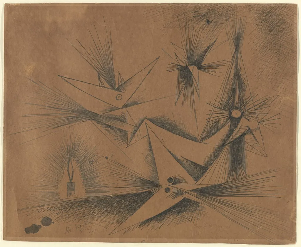 Untitled, by Wifredo Lam, graphite, 1946