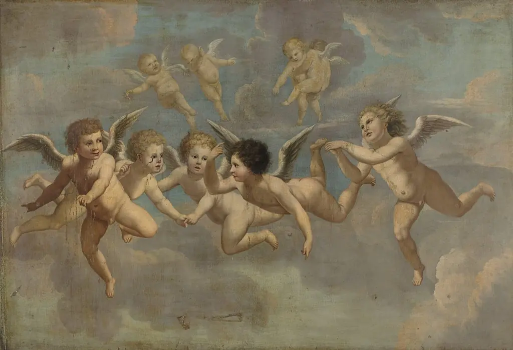Wijzende putti
