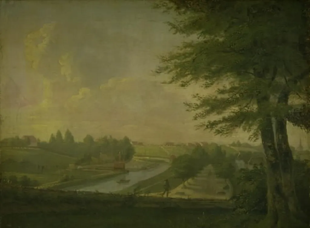Parti ved Odense kanal, by Wilhelm Bendz, oil, 1825