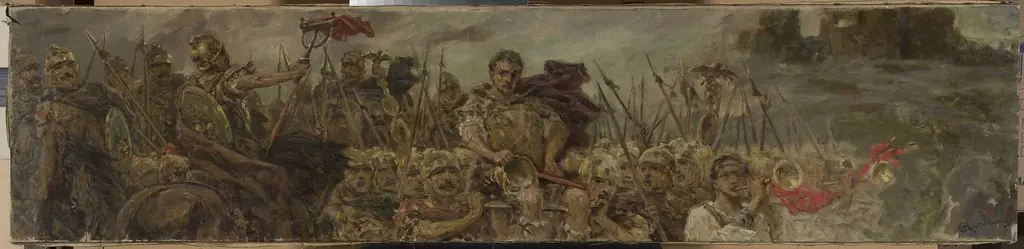 Victorious procession after the battle, by Wilhelm Kotarbiński