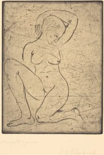 Kneeling, Small (Kniende, klein), by Wilhelm Lehmbruck