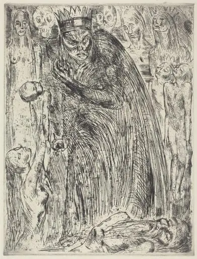 Macbeth V (The Vision of Lady Macbeth), by Wilhelm Lehmbruck