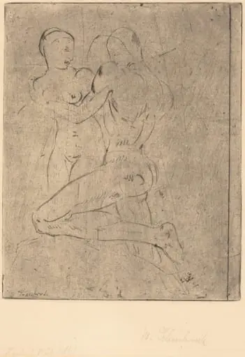 Rape II (Raub II, Weib halb), by Wilhelm Lehmbruck