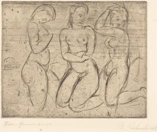 Three Kneeling Women (Drei Frauen knied), by Wilhelm Lehmbruck