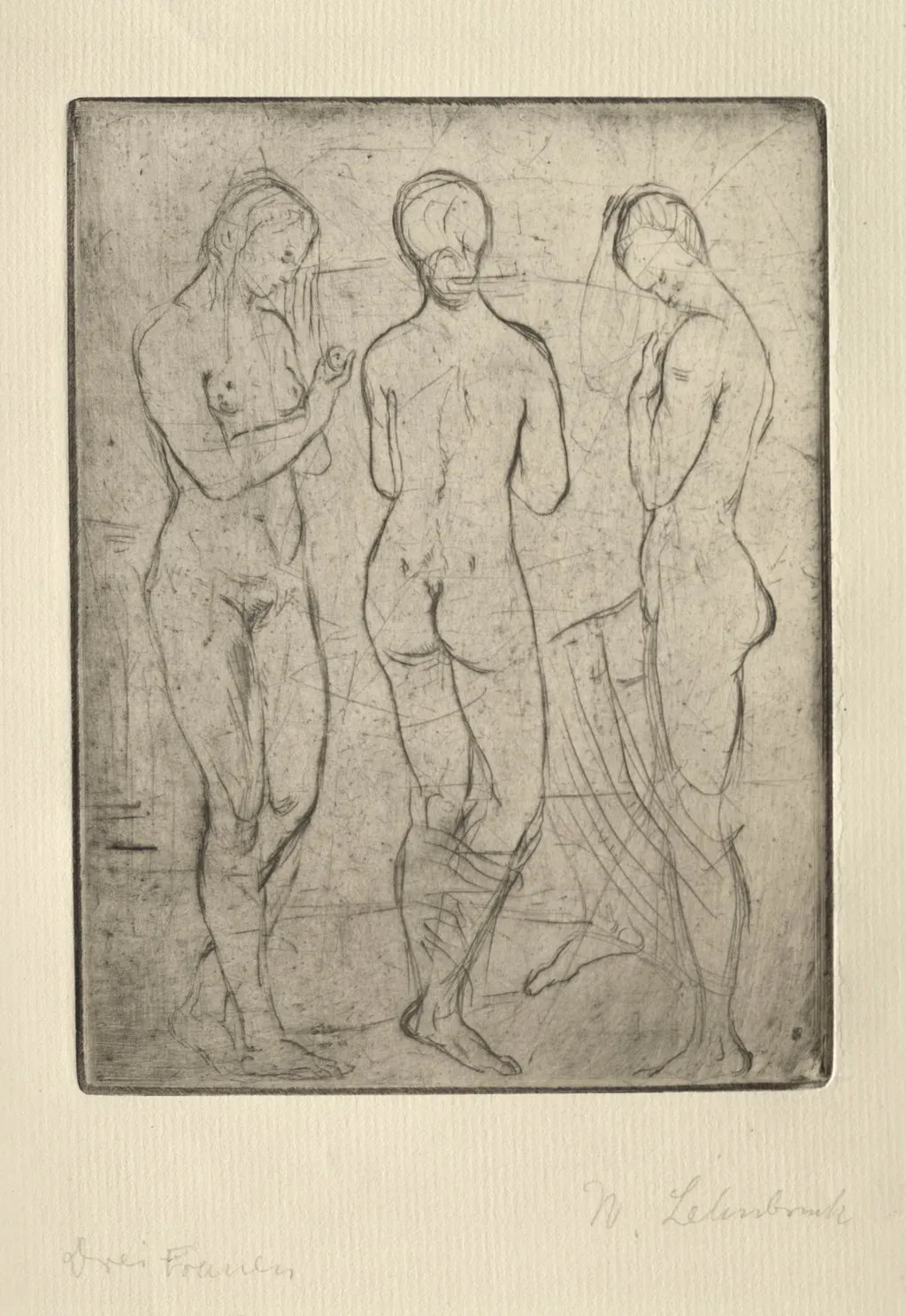 Three Women, by Wilhelm Lehmbruck, 1912