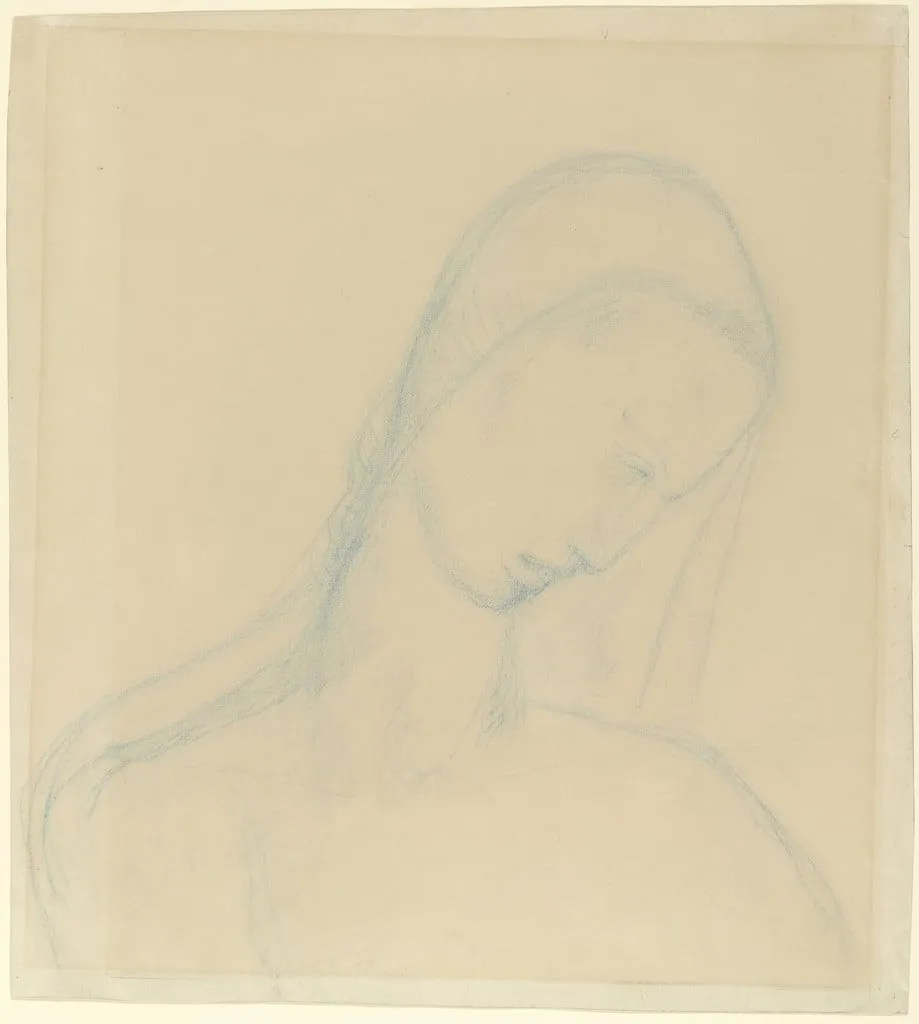 Untitled, by Wilhelm Lehmbruck, chalk, 1911
