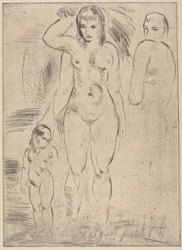 Woman and Child (Weib und Kind), by Wilhelm Lehmbruck