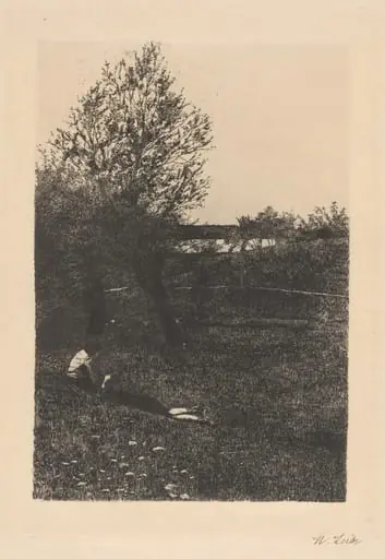 Landscape with Resting Children ("La Dolce far niente"), by Wilhelm Leibl