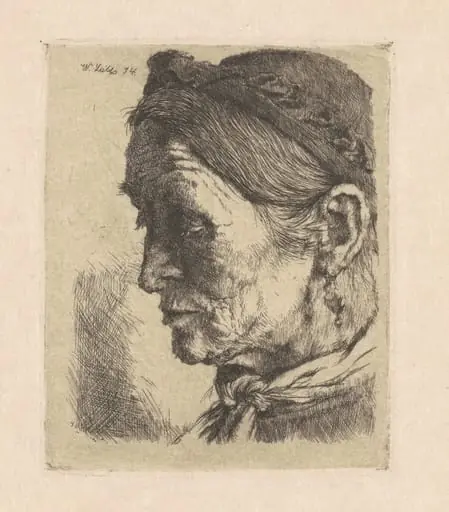 Peasant Woman with Closed Eyes, by Wilhelm Leibl