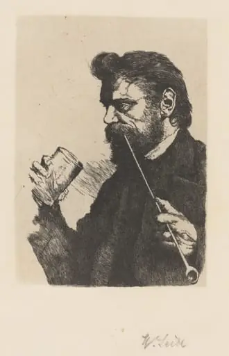 Portrait of the Painter Sperl, by Wilhelm Leibl
