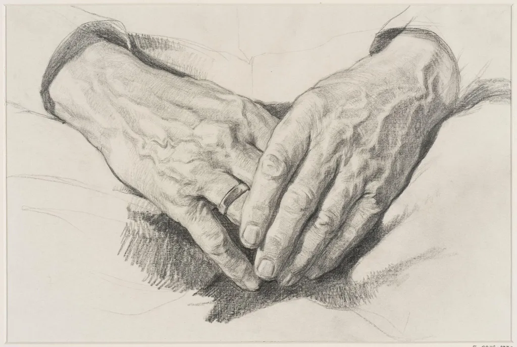 Study of Hands, by Wilhelm Leibl, 1864