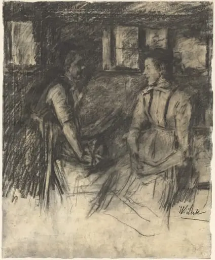 Two Women in the Kitchen, by Wilhelm Leibl