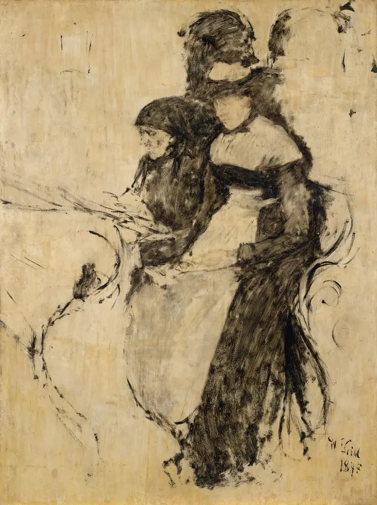 Zwei Frauen in der Kirche, by Wilhelm Leibl