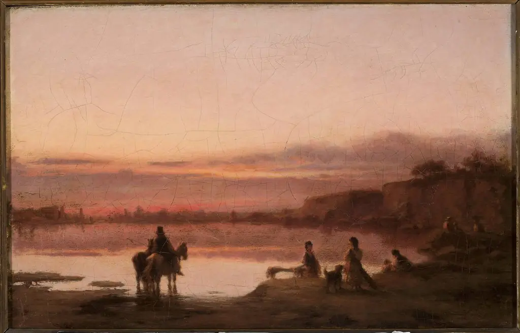 Landscape at sunset, by Wilhelm Leopolski