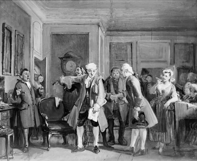 Fra Ludvig Holbergs "Den Stundesløse", I akt, 6. scene, by Wilhelm Marstrand