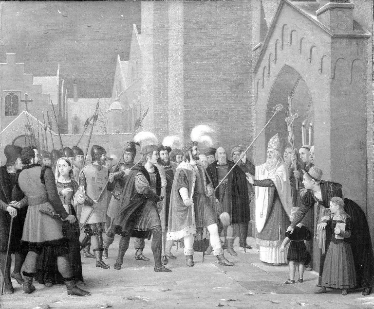 Svend Estridsen and Bishop Vilhelm, by Wilhelm Marstrand