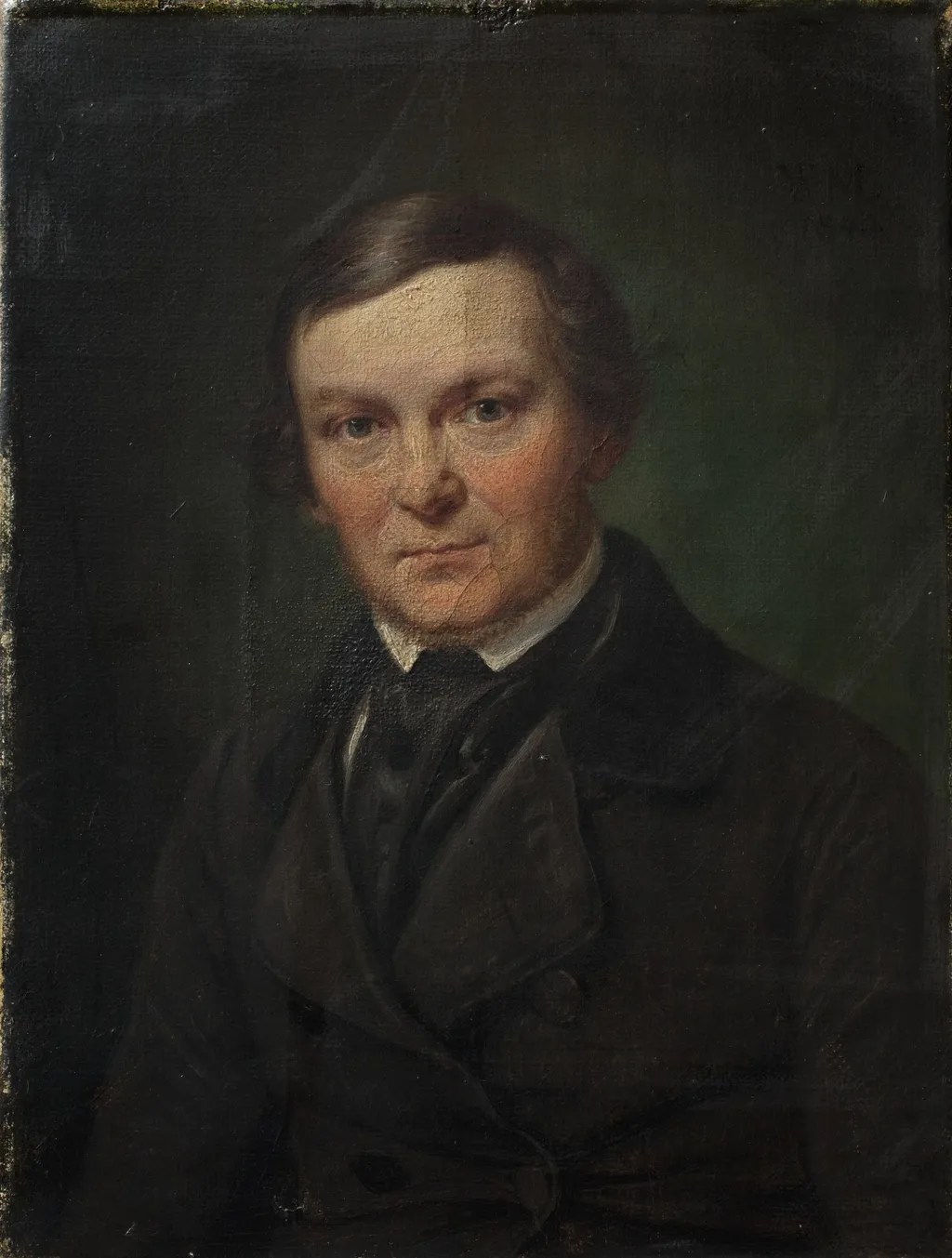 The Architect Gottlieb Bindesbøll, by Wilhelm Marstrand, oil, 1844