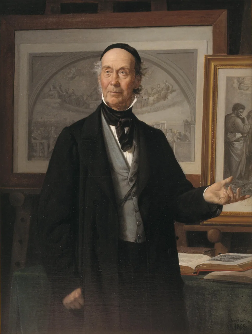The Art Historian N. L. Høyen, by Wilhelm Marstrand, oil, 1868