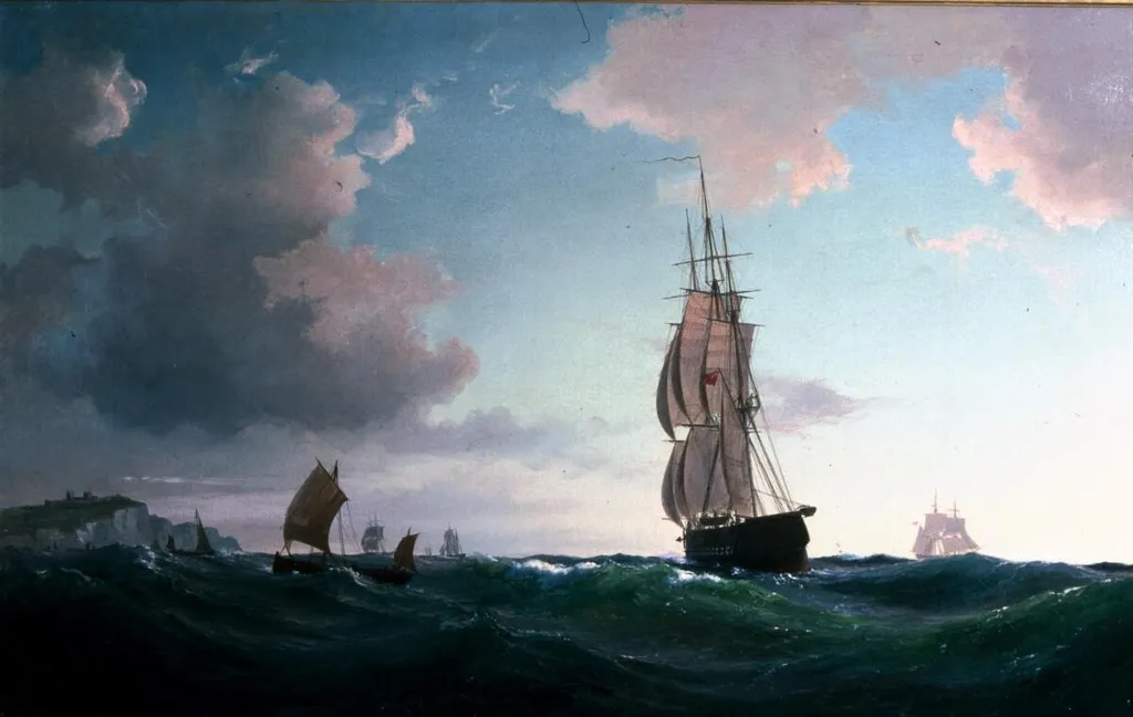 Dover Castle, by Wilhelm Melby, oil, 1852