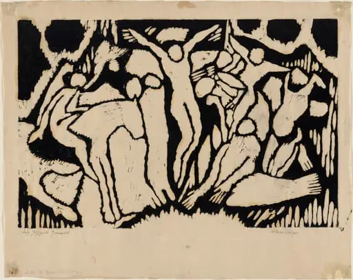 Crucifixion with Horseback Rider, by Wilhelm Morgner