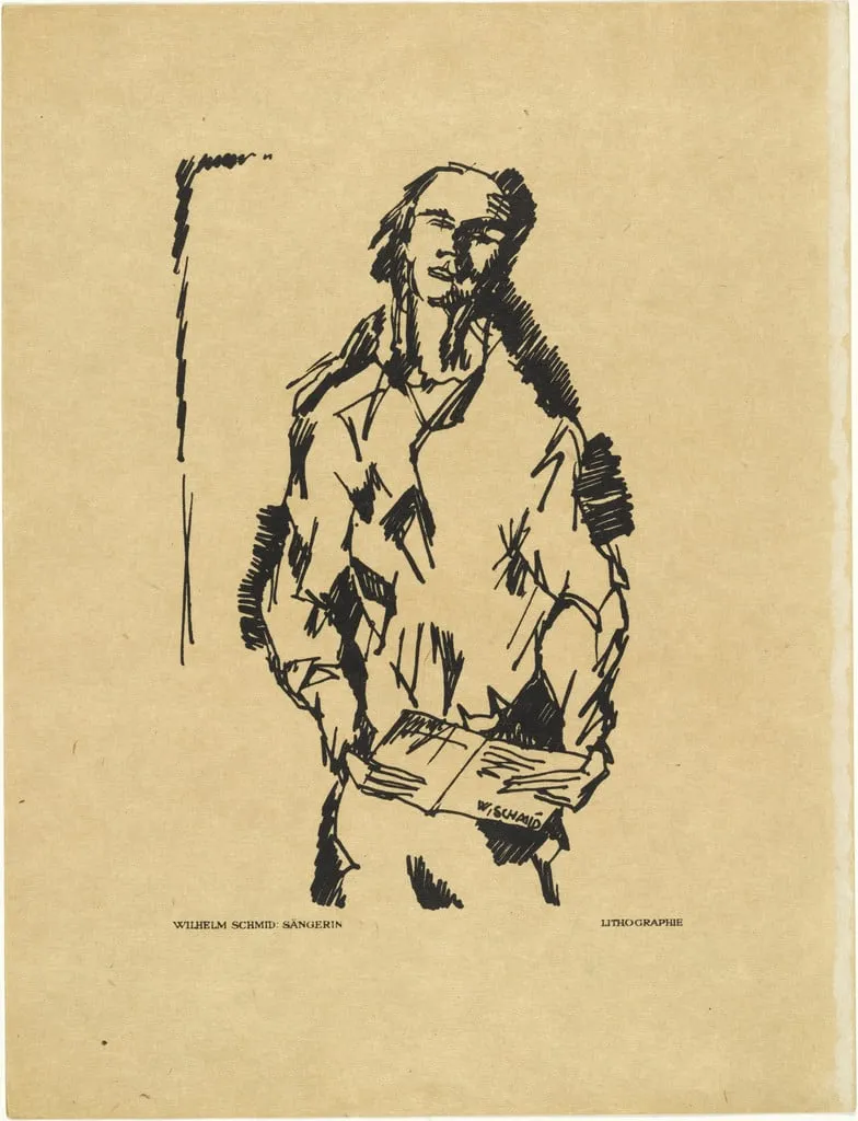 Untitled, by Wilhelm Schmid, ink, 1917