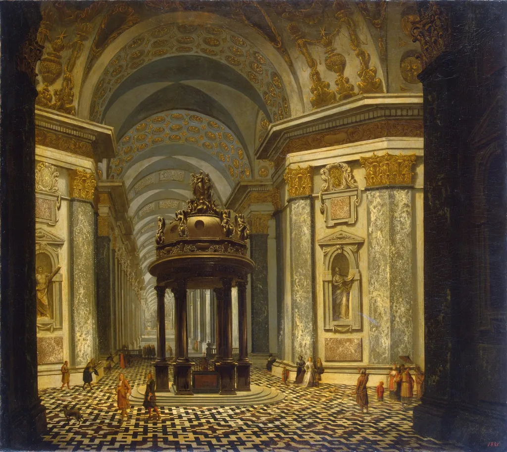 Interior of a Church, by Wilhelm Schubert van Ehrenberg, oil, 1665