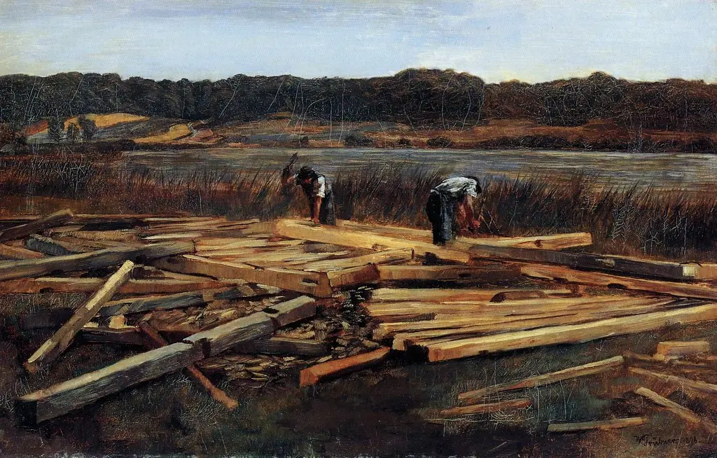 Building Site at Wesslingersee, by Wilhelm Trübner