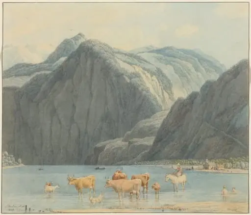 Königsee with the Cliffs of St. Bartholomëe, by Wilhelm von Kobell