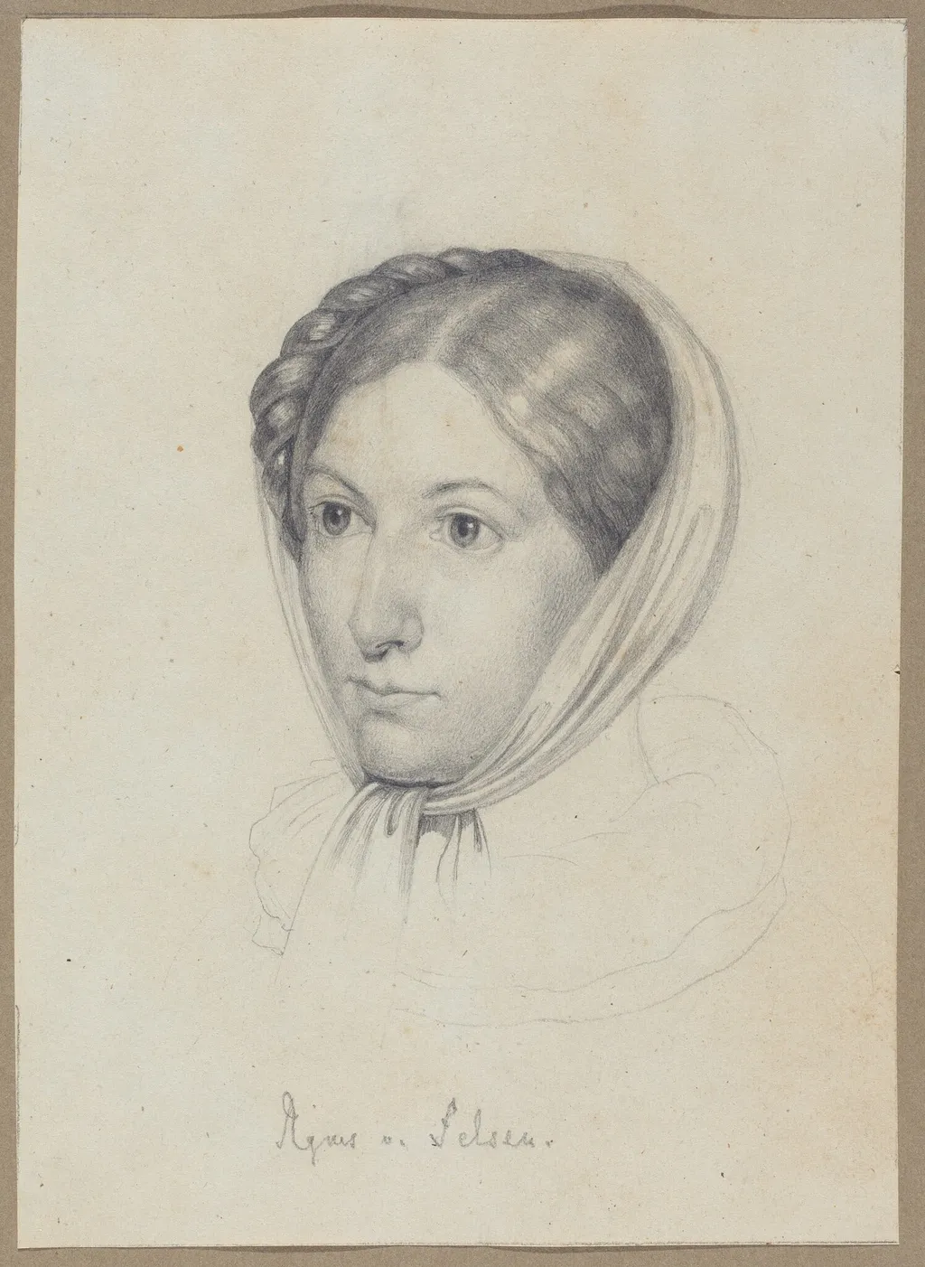 Agnes von Felsen, by Wilhelm von Kügelgen, graphite, 1822