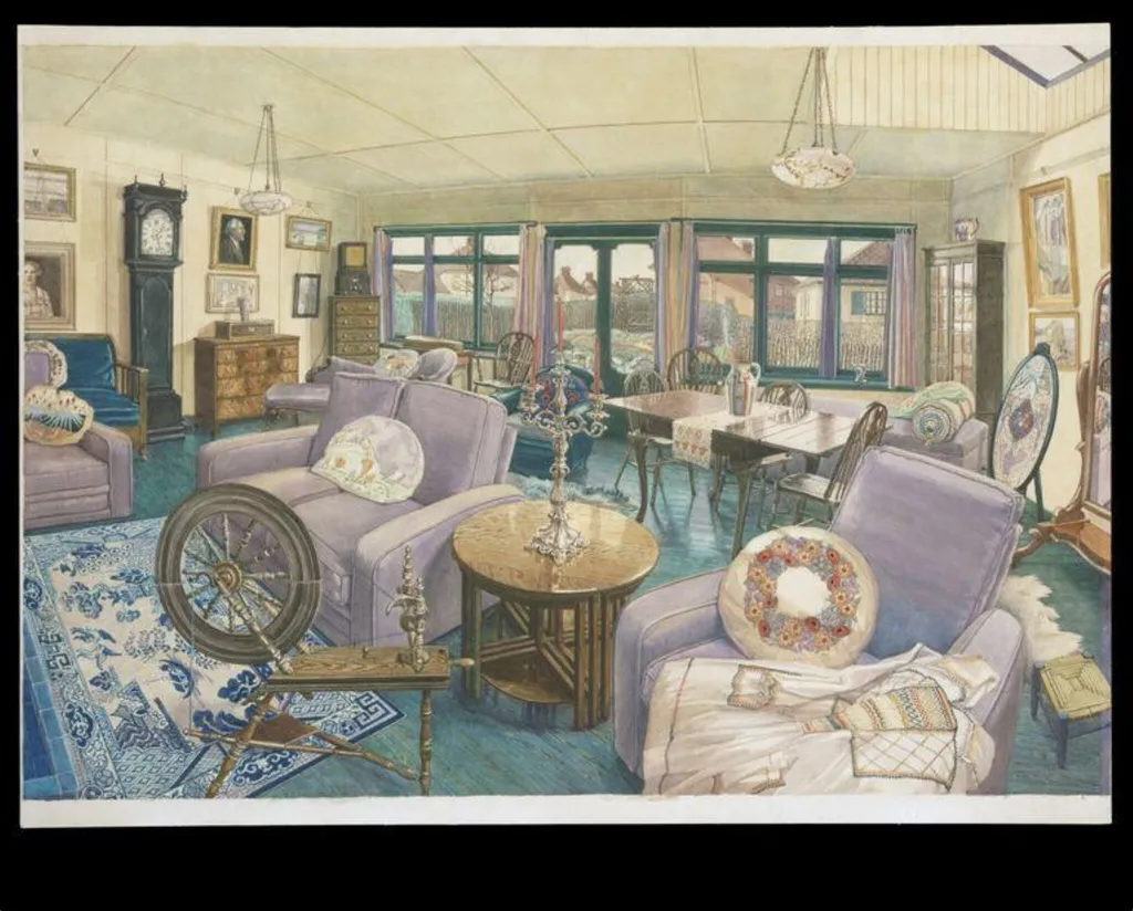Things Old and New, by Wilhelmina Palmer, watercolor, 1930