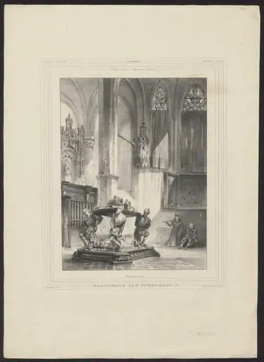 View of the grave monument of Engelbert II in Breda, by Wilhelmus Cornelius, Chimaer van Oudendorp
