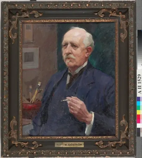 Taiteilija Woldemar Toppeliuksen muotokuva, by Wilho Sjöström