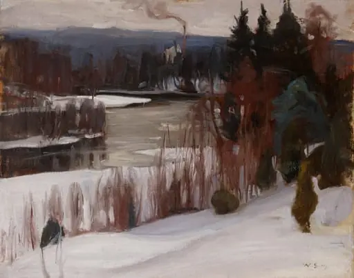 Talvikuva Inhasta, by Wilho Sjöström