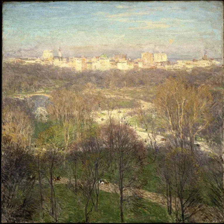 Early Spring Afternoon: Central Park, by Willard Metcalf