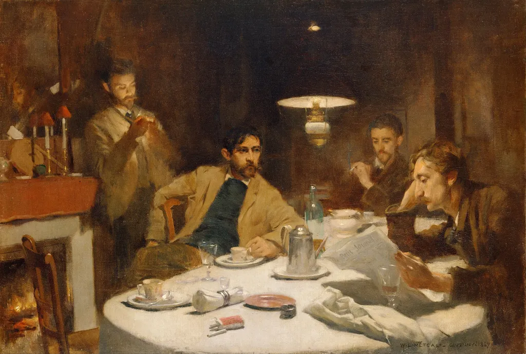 The Ten Cent Breakfast, by Willard Metcalf, oil, 1894