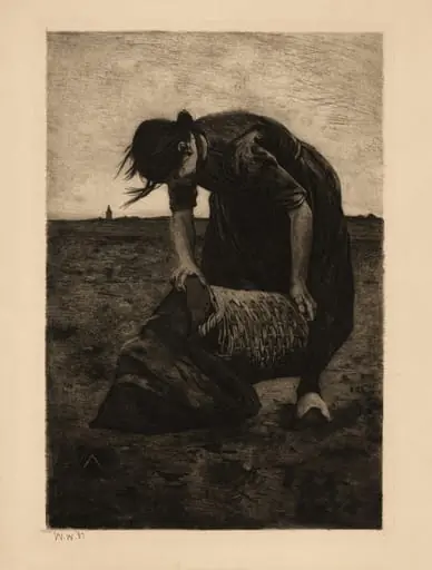 Woman with the Basket or Potato Harvester, by Willem Arnold Witsen