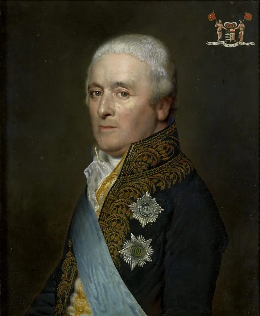 Portrait of Adriaen Pieter Twent, Count of Rosenburg, Minister of Public Works, Minister of the Interior, Chamberlain of King Louis Napoleon, by Willem Bartel van der Kooi