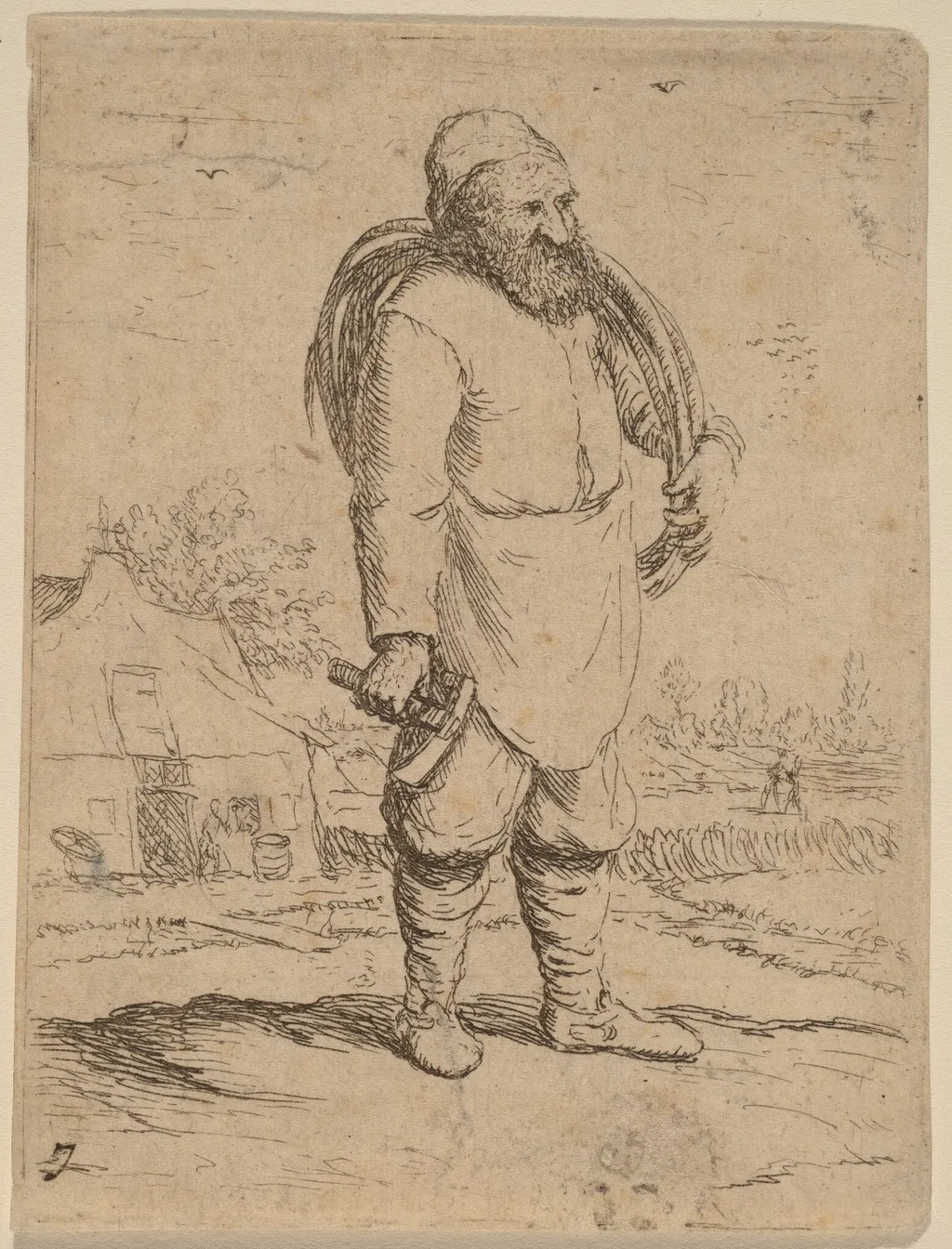 A Cooper, by Willem Basse, ink, 1630