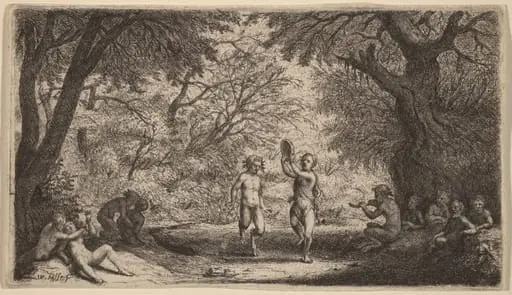 Bacchanal with a Dancing Couple in the Center, by Willem Basse