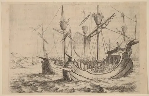 Hannibal's Navy Battling the Rhodians, by Willem Basse