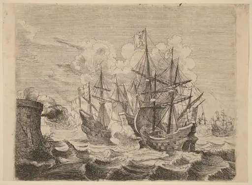 Heemskerck's Victory Over the Spanish Fleet at Gibraltar, by Willem Basse