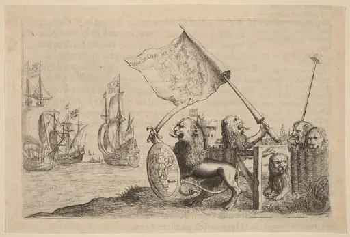 Lions Protecting the Garden of the United Provinces, by Willem Basse