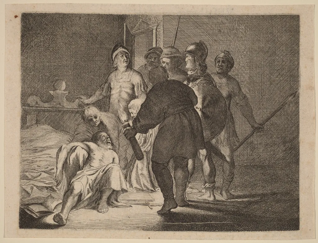 The Death of Cato, by Willem Basse, ink, 1634
