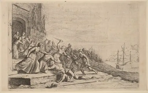 The Followers of Solon Defending the Temple of Venus, by Willem Basse