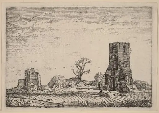 Ruins of a Church (Chapel of Eykenduynen near The Hague), by Willem Buytewech
