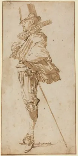 Standing Cavalier Wearing a Sword, by Willem Buytewech